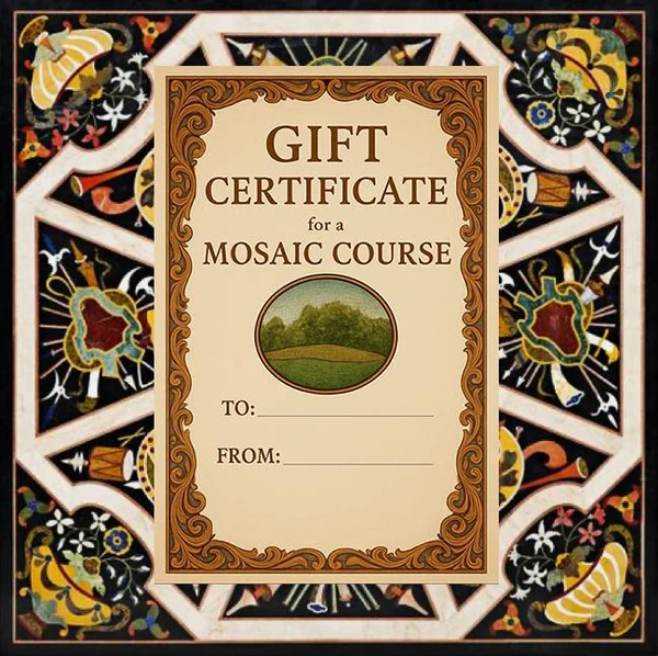 Подарите наш сертификат на МК "Старинная мозаика"