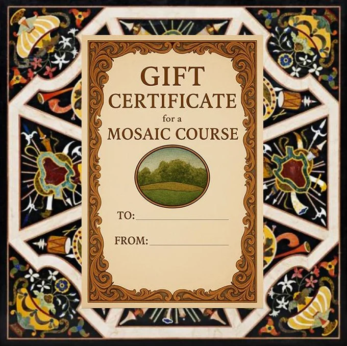 Подарите наш сертификат на МК "Старинная мозаика"